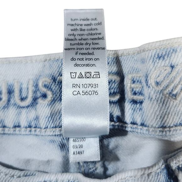 Justice Y2K Distressed Futuristic Acid Wash Denim Jeans 20 Raw Hem Streetwear - Picture 6 of 8